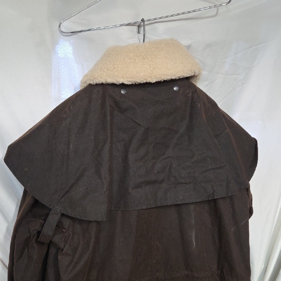Outback trading company, brown oil skin duster with wool liner men's XL - Picture 7 of 16